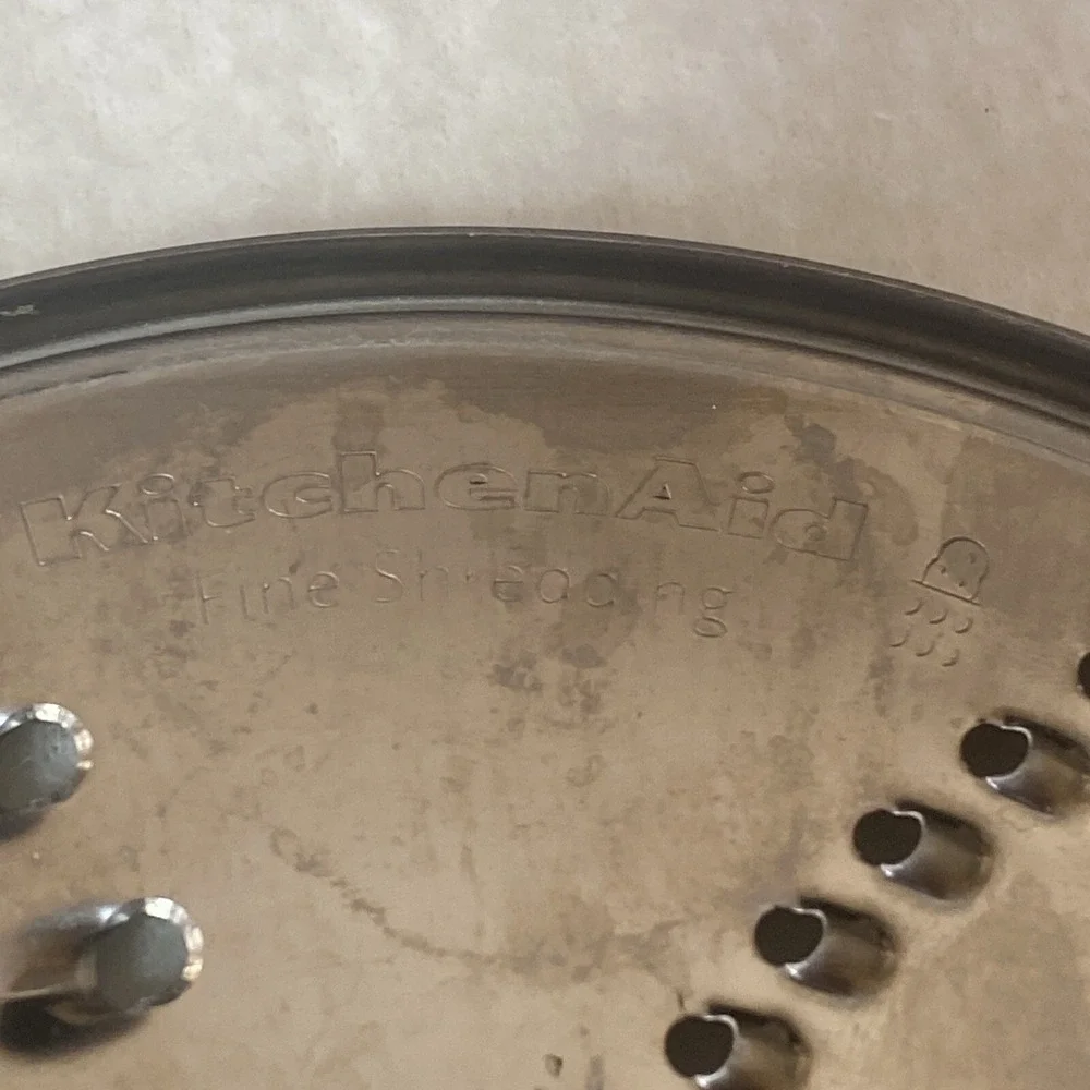 KitchenAid Food‎ Processor Parts Reversible Medium Fine Shredding Disk Stainless